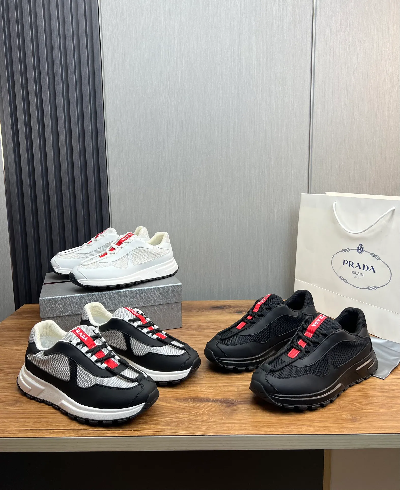 Men's shoes 💰540💰 [PRADA] Men's shoes are popular in the counter, official website is synchronized, 1 high-quality shipment ✔️Original fly-woven cowhide + cowhide lining, 1🆚1 replica, original sole, 38-45 (45 customized, non-refundable)
